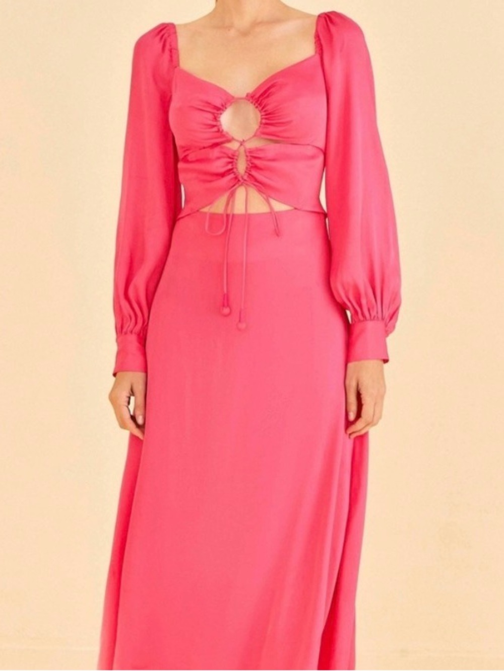 New NWT FARM RIO cut out maxi dress size xs